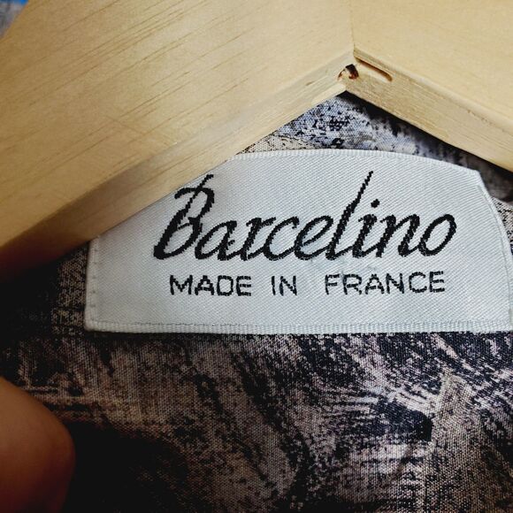 Barcelino MADE IN FRANCE Button Down Long Sleeve Shirt Size Medium - Picture 5 of 7